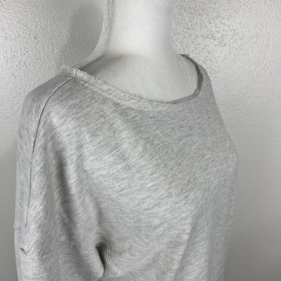 Maeve Anthropologie Sweater Women Medium Grey Pullover Boat Neck Sweatshirt Top - Picture 11 of 14